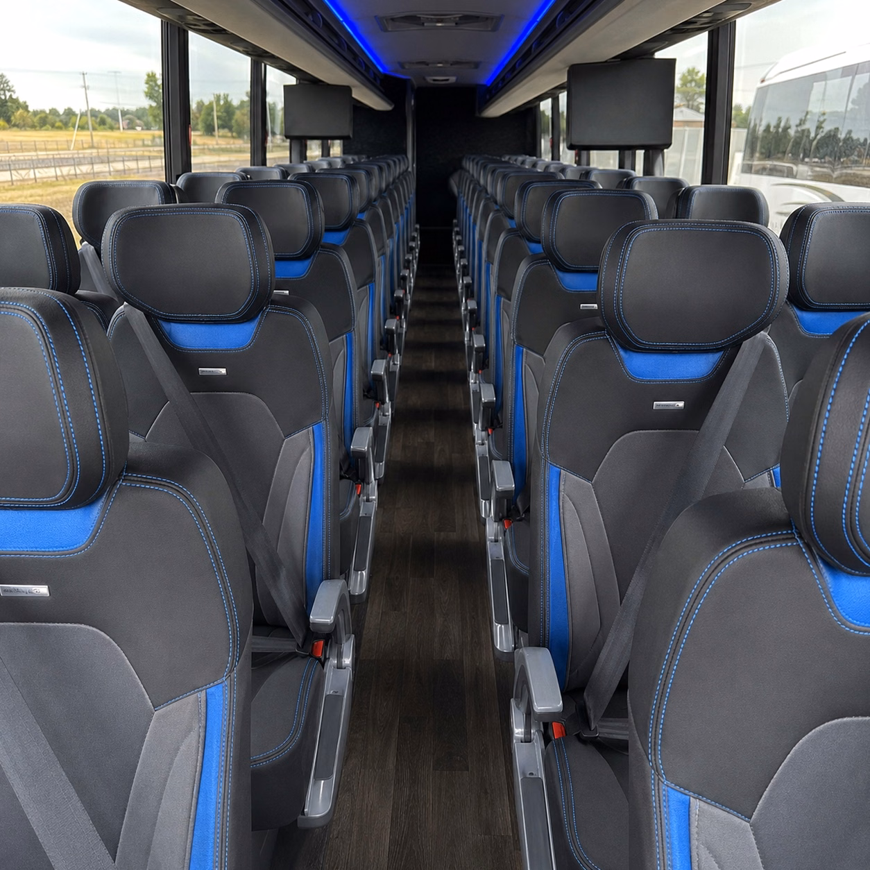layton charter bus rental interior